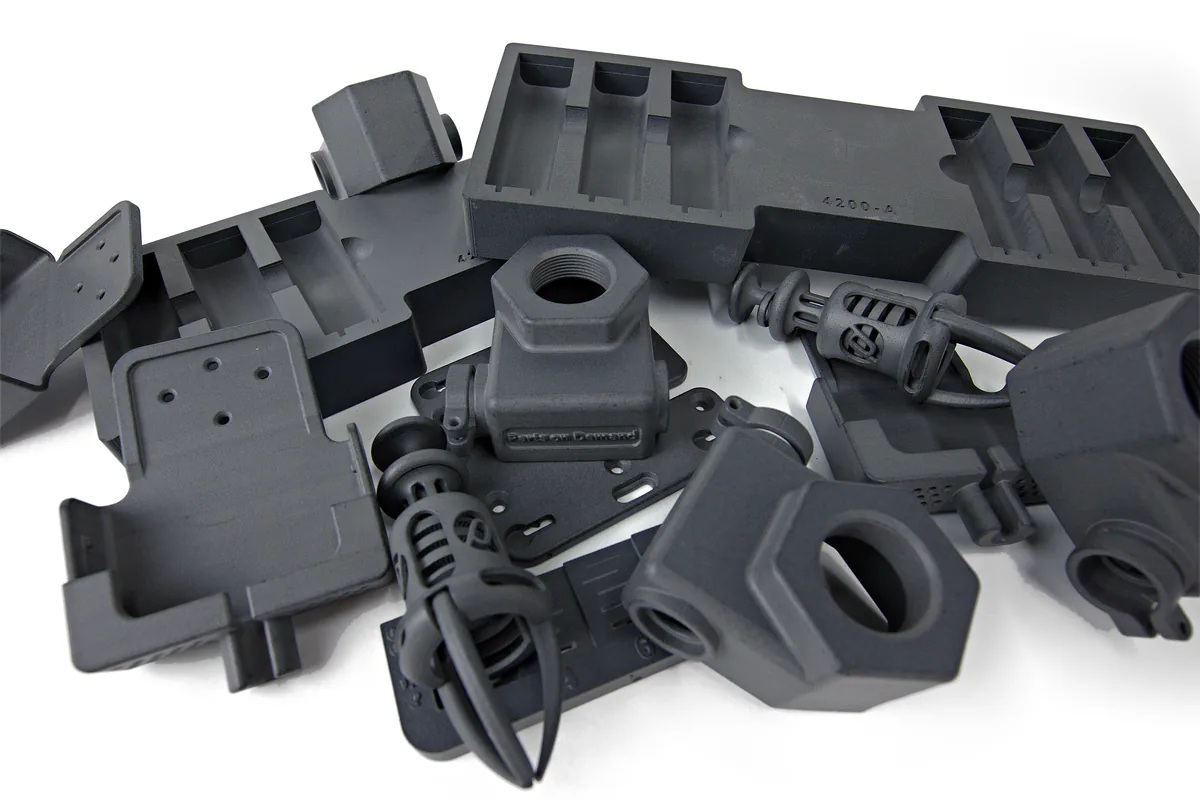 Printed parts from build job